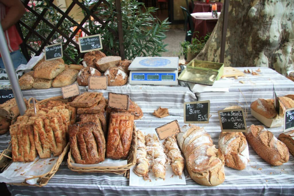 High-quality artisan bread at a local market