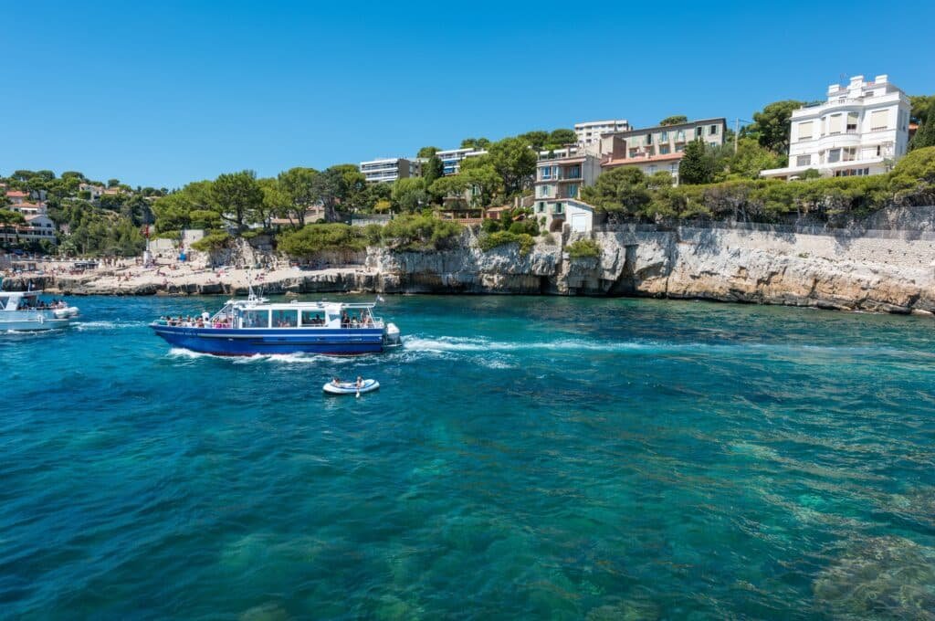 Cooking classes in Provence, Cassis – coastal view from the sea