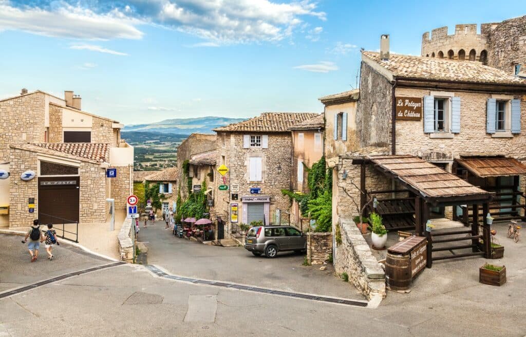 Gordes village in Provence overlooking the Luberon Valley