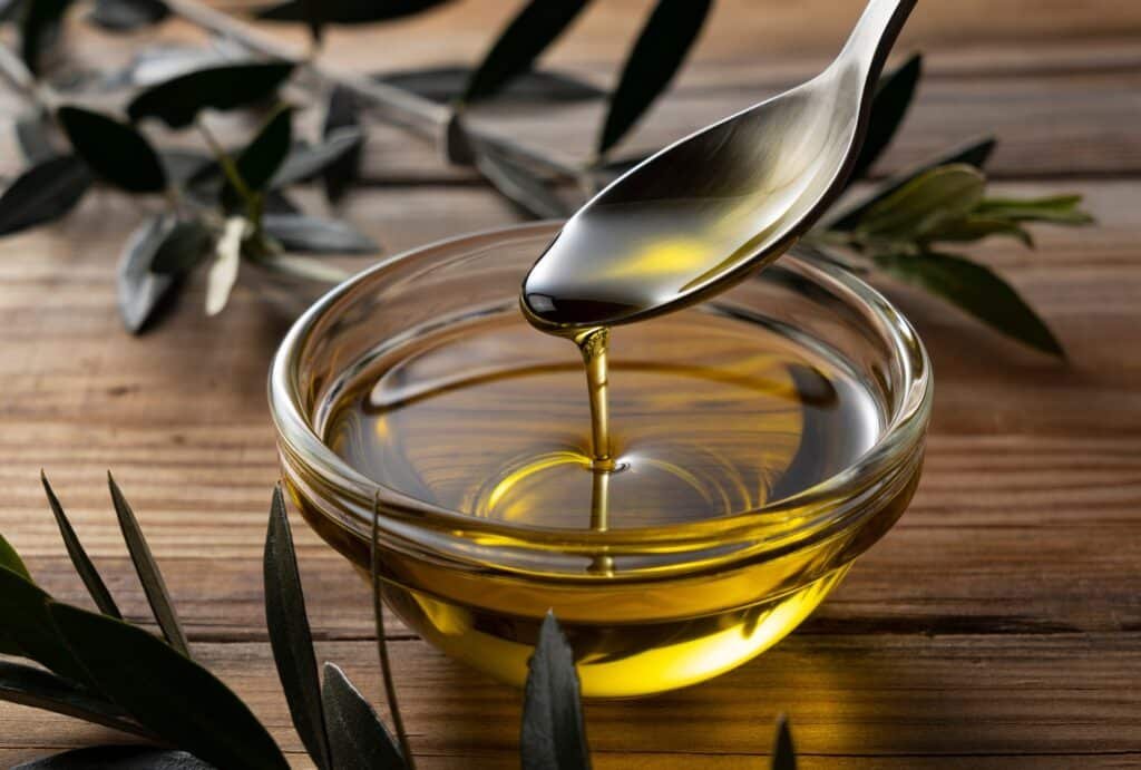 Traditional extra virgin olive oil from Provence served for an authentic Provençal olive oil tasting